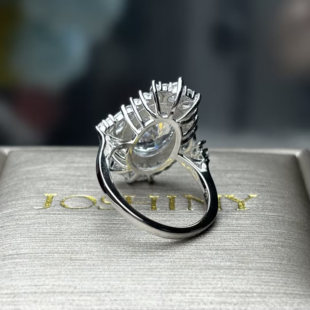 3.5Ctw oval gemstone ring-JOSHINY