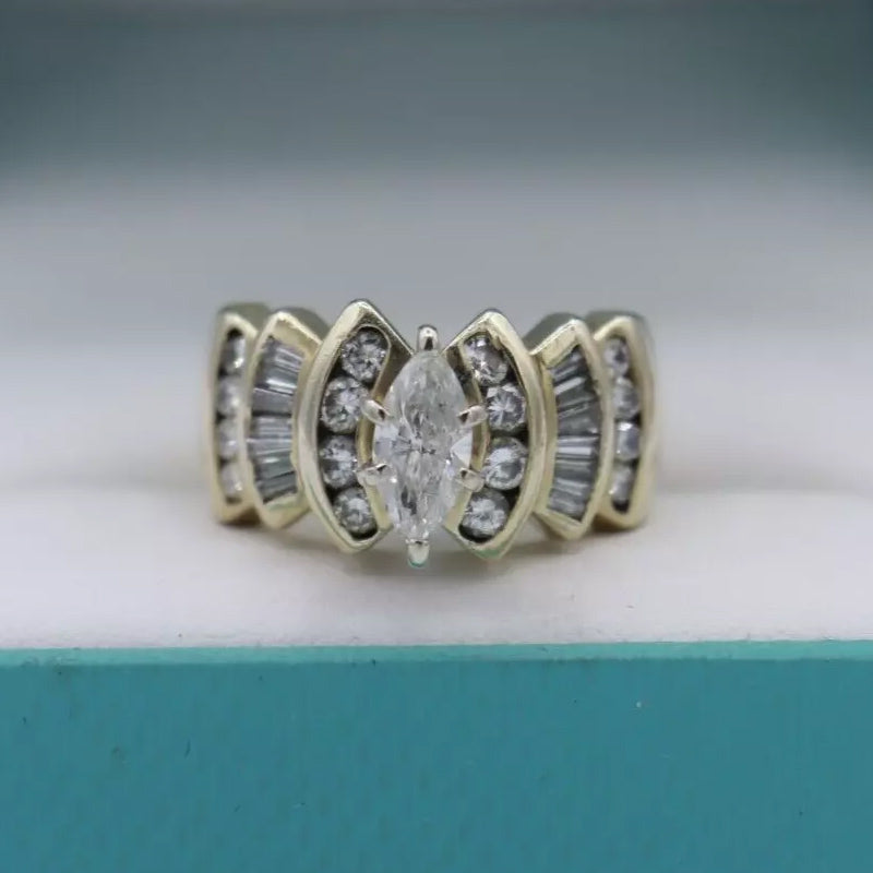 2.9ctw Bow Marquis Engagement Ring-JOSHINY