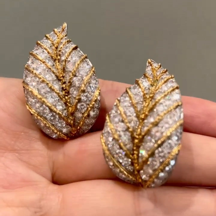 3ctw Leaf Gemstone Earrings -JOSHINY