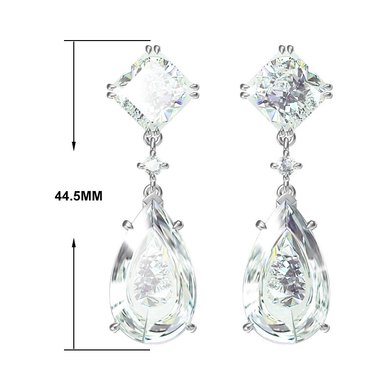 23.36ct Pear Cut Diamond Earrings