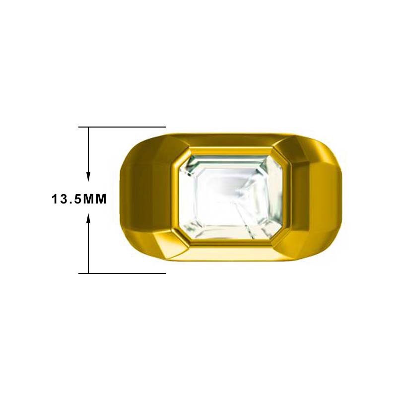 Simple 9 ctw Octagonal Cut White Gemstone Engagement Ring for Men and Women -joshiny