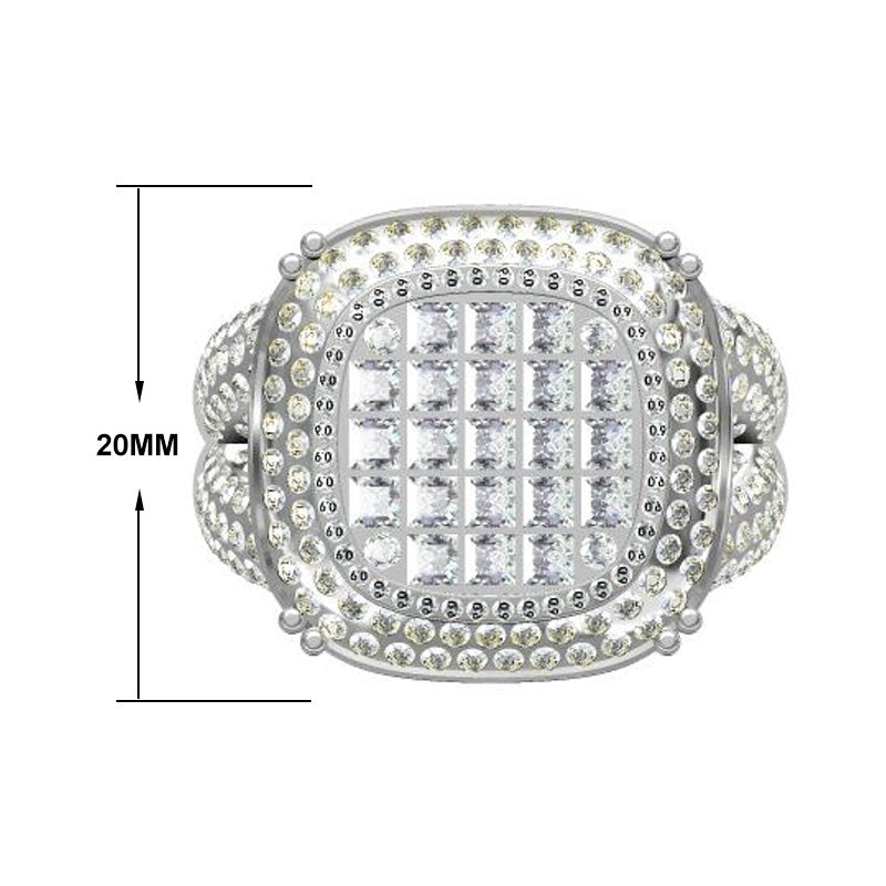 Classic Pavé Split Shank Men's Diamond Ring -JOSHINY