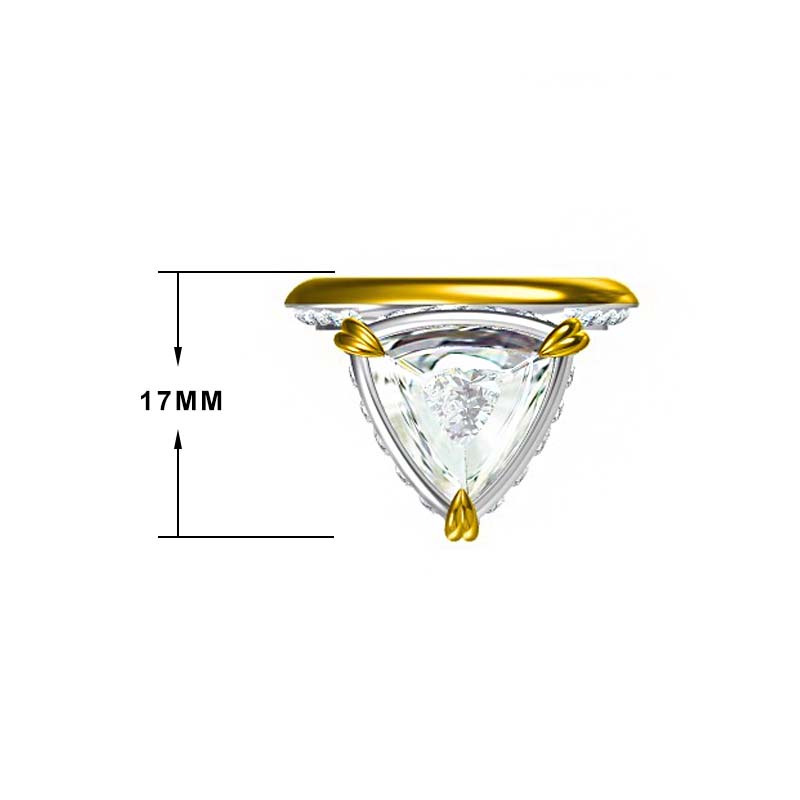 Personalized 2 ctw Triangle Cut White Gemstone Engagement Ring for Men and Women -JOSHINY