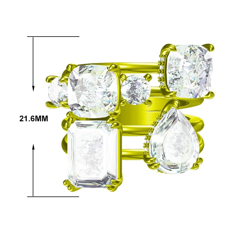 15.83ctw Multi-Cut Combination Diamond Ring -JOSHINY