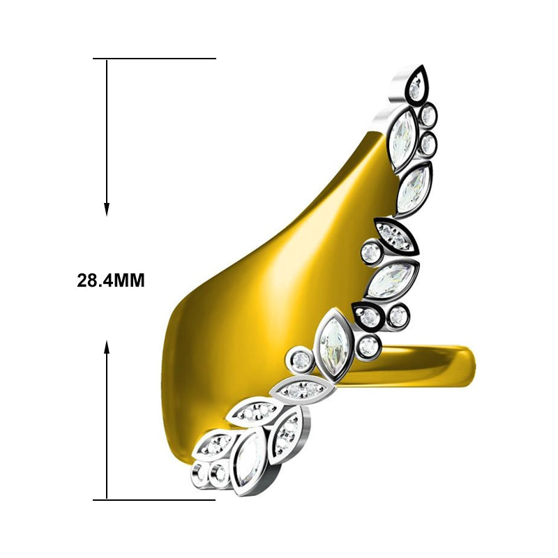 2.3ctw Cow Horn Lace Diamond Ring -JOSHINY