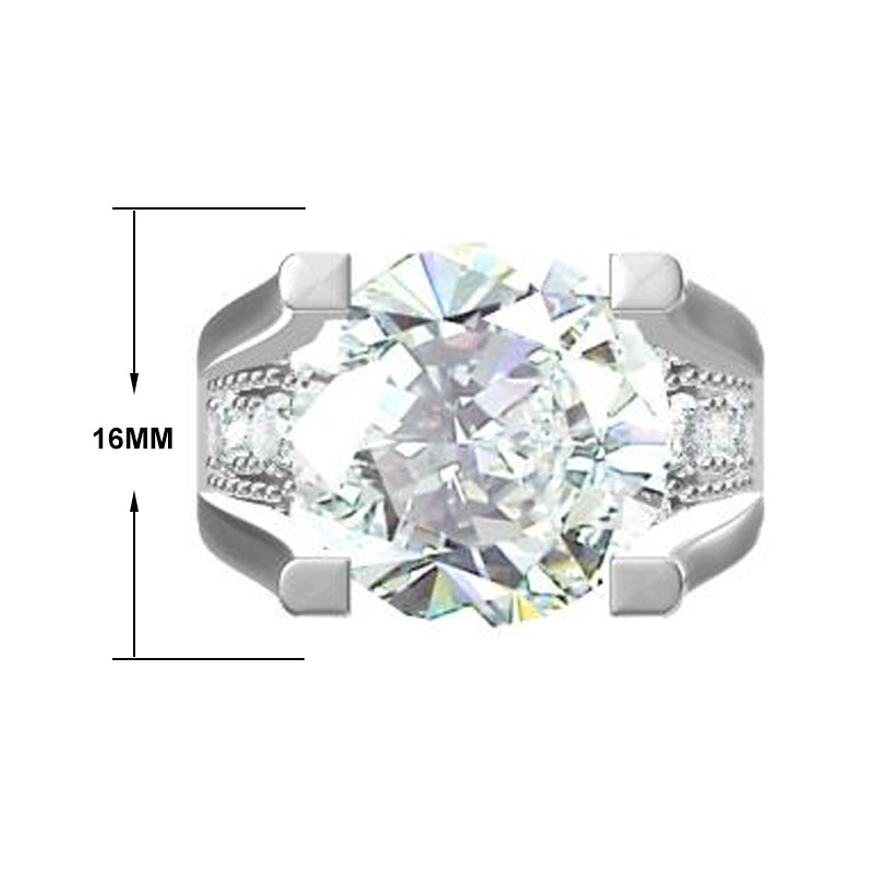 Elegant 8.0ct Wide Band Diamond Engagement Ring -JOSHINY