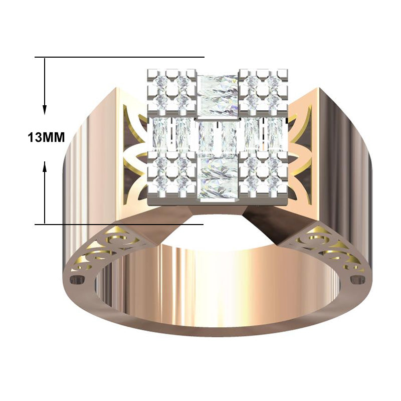 2.0ctw Rectangular Step Diamond Engagement Ring -JOSHINY