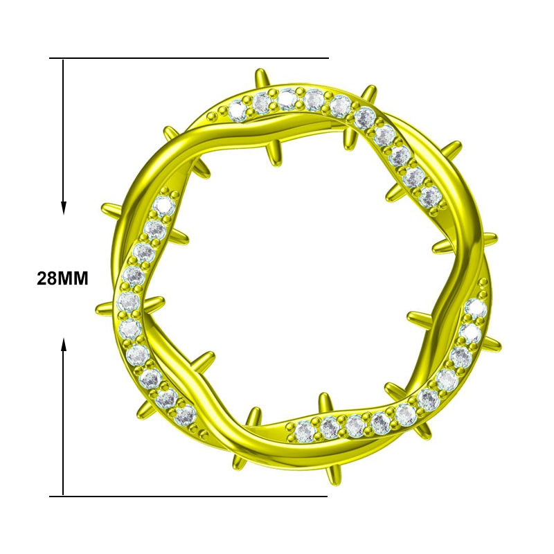 0.6ctw Crown Of Thorns Pendant with Diamonds -JOSHINY