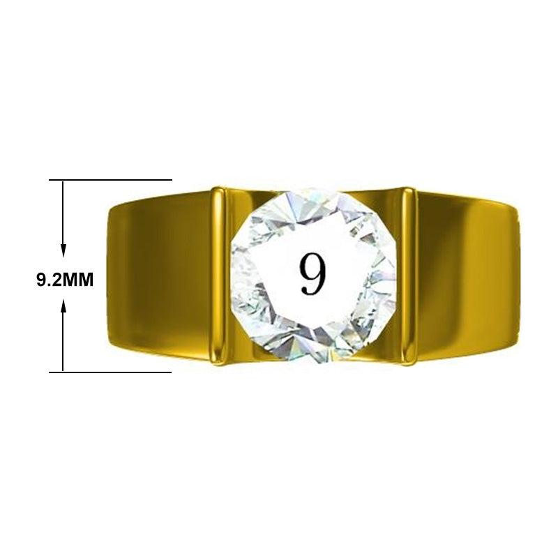 3.02ct Round Solitaire Gold Engagement Ring -JOSHINY