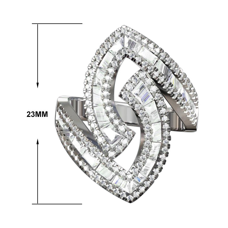 3ctw Emerald Cut Symmetrical Setting Ring -JOSHINY