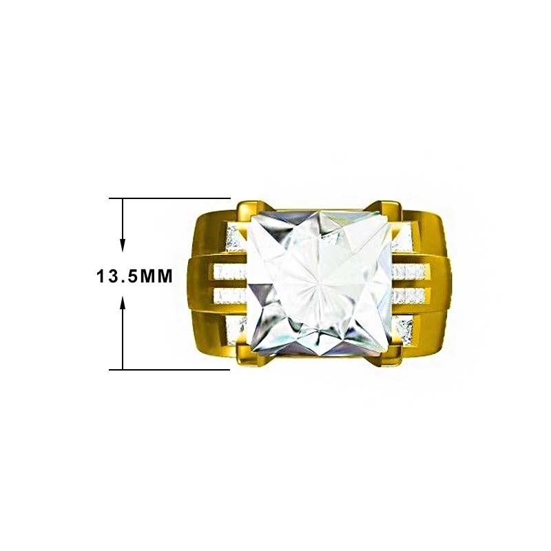 Gorgeous 6 ctw Princess Square Cut White Gemstone Engagement Ring -JOSHINY