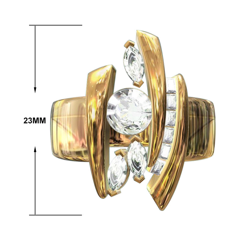 3ctw Punk Style Multi-Stone Fashion Ring -JOSHINY