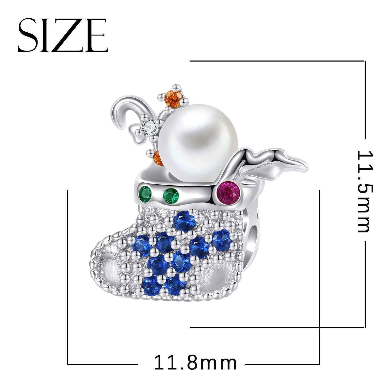 Christmas Ladies S925 Sterling Silver 3mm Bracelet and Christmas Beaded Jewellery Complete Set-JOSHINY