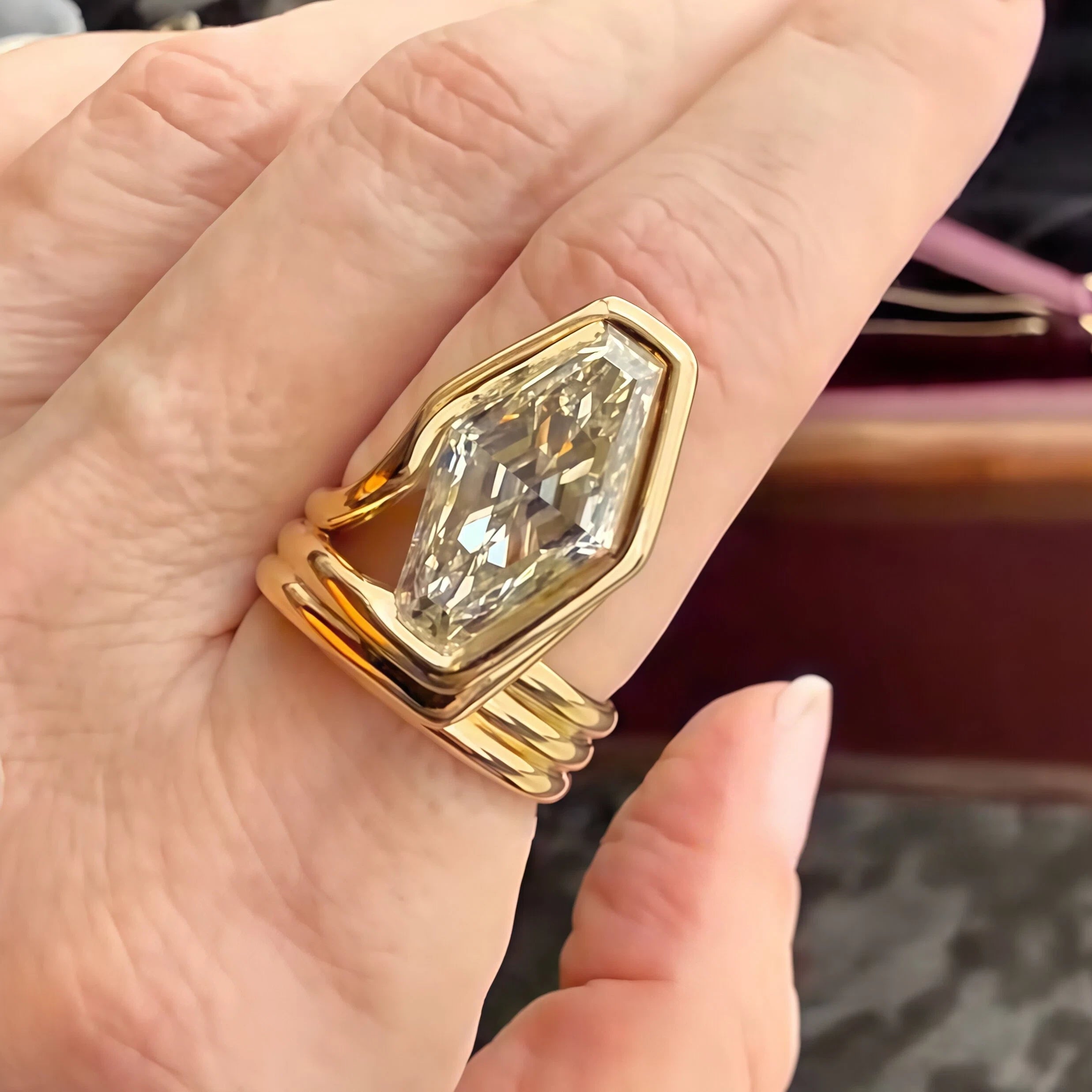 5Ctw "Prism" Irregular Gemstone Ring-JOSHINY