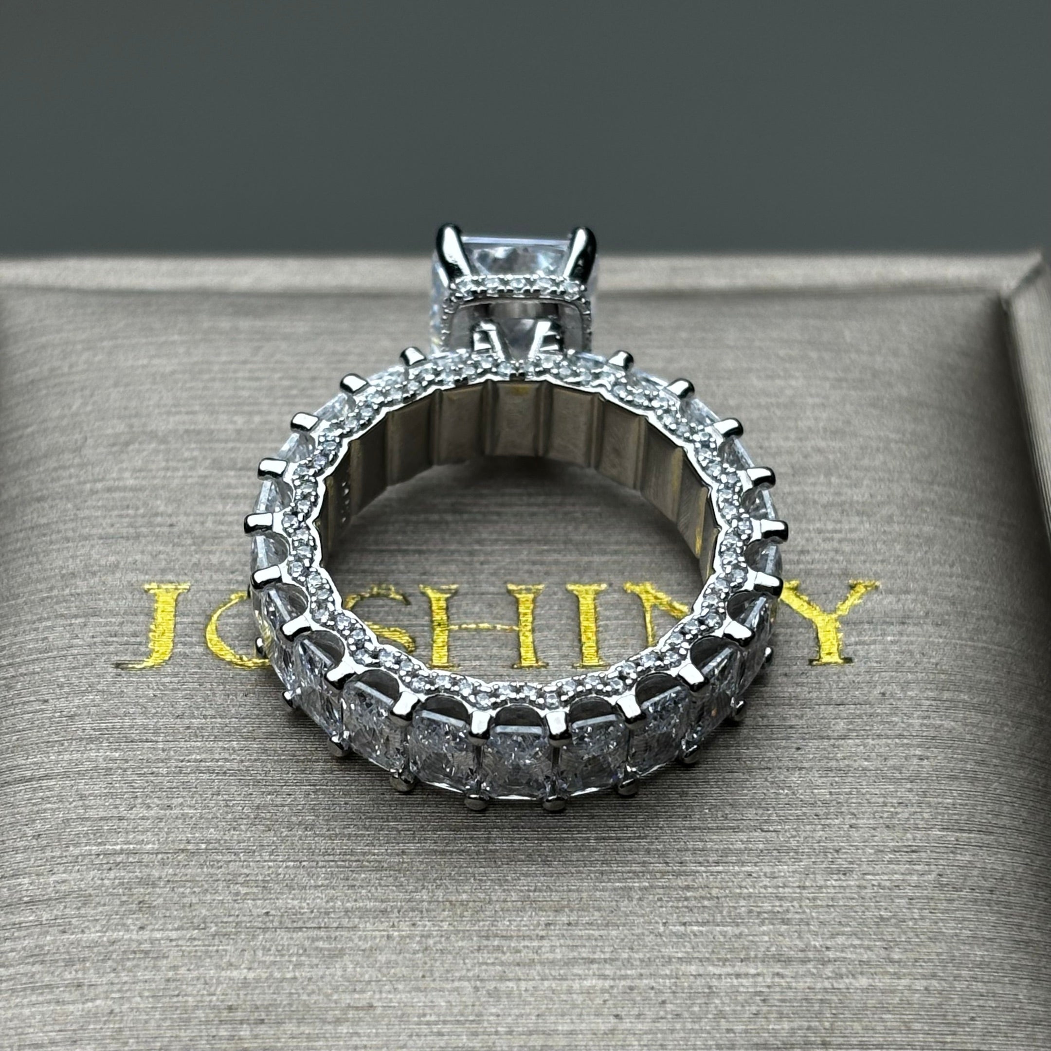 7ct Radiant Cut Luxury Set Engagement Ring -JOSHINY