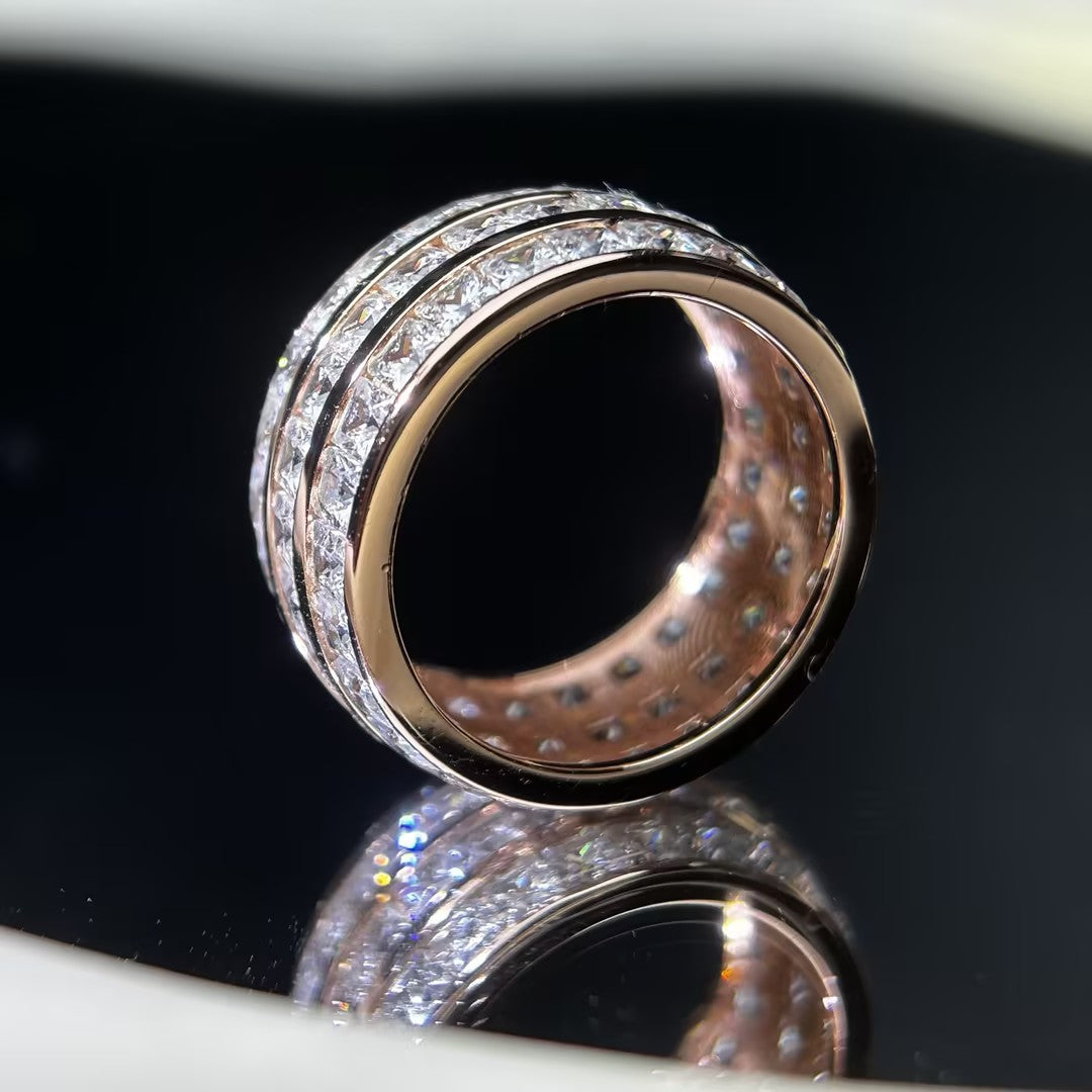 2 ctw Square Cut White Cubic Zirconia 925 Sterling Silver Ring -JOSHINY
