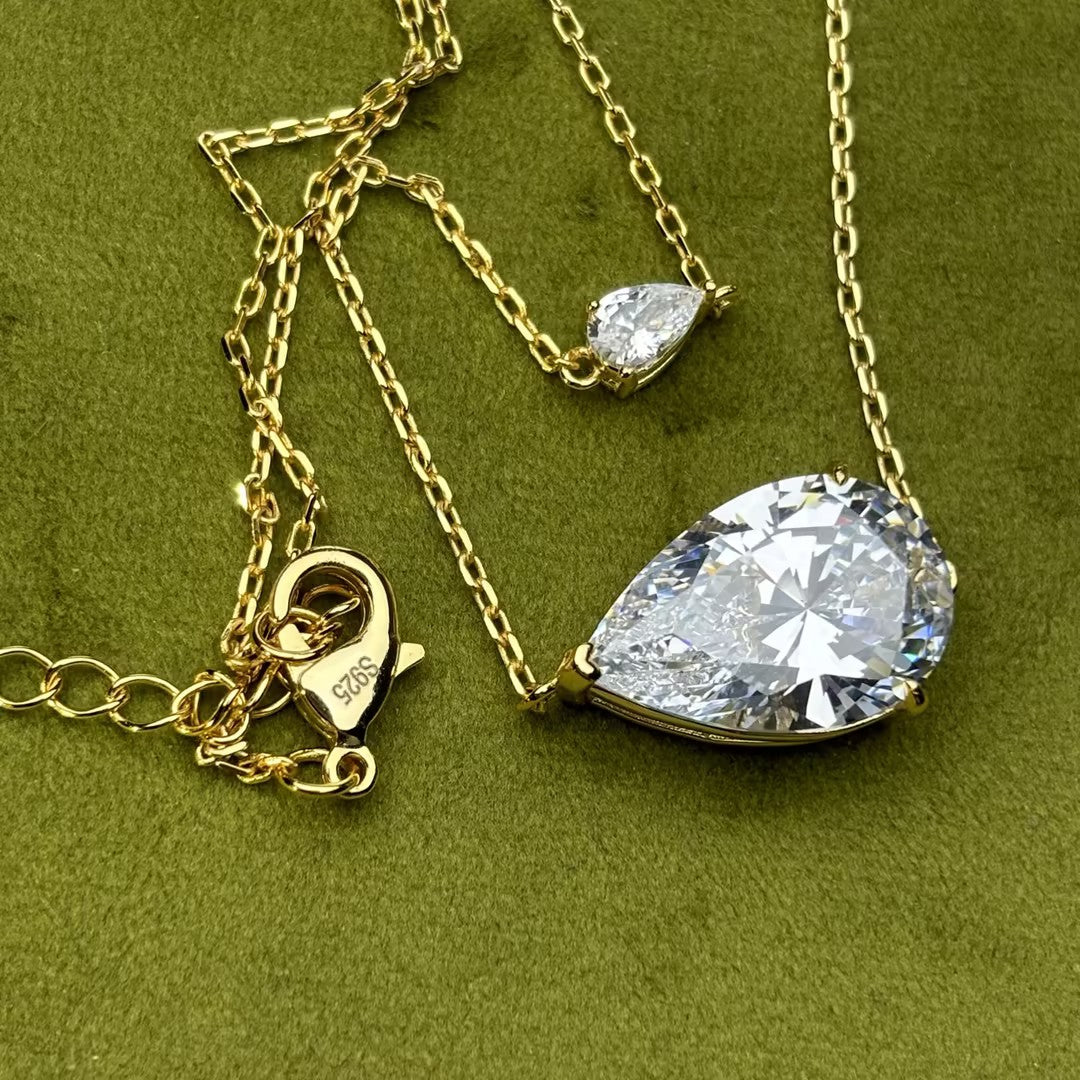 2.5Ct Women's Teardrop Pendant Necklace-JOSHINY