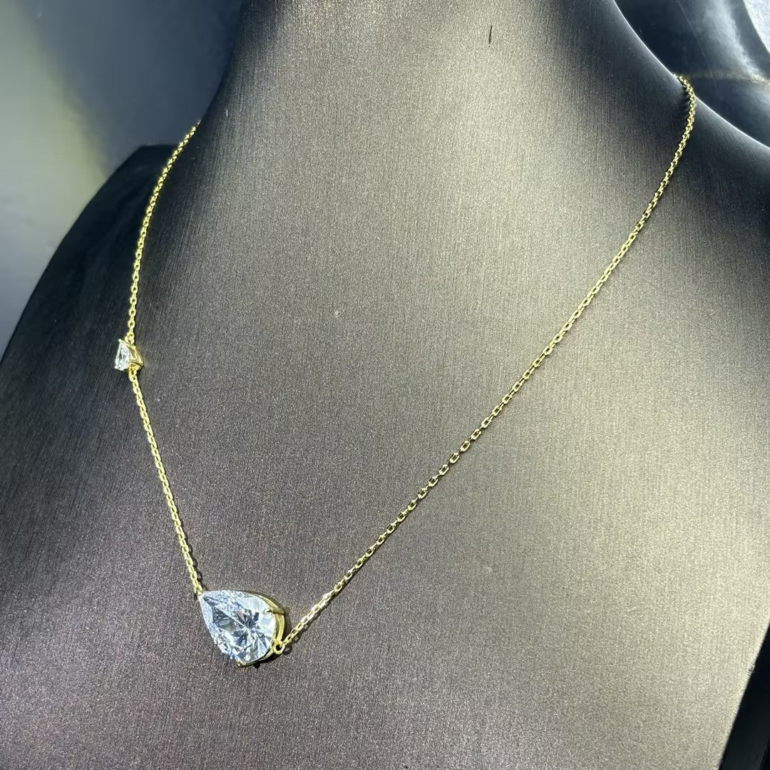 2.5Ct Women's Teardrop Pendant Necklace-JOSHINY