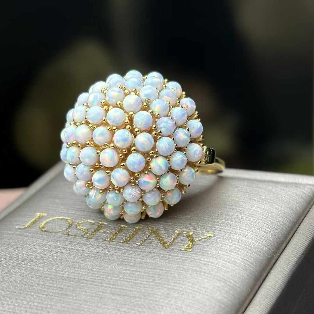 A captivating cabochon opal ring-JOSHINY