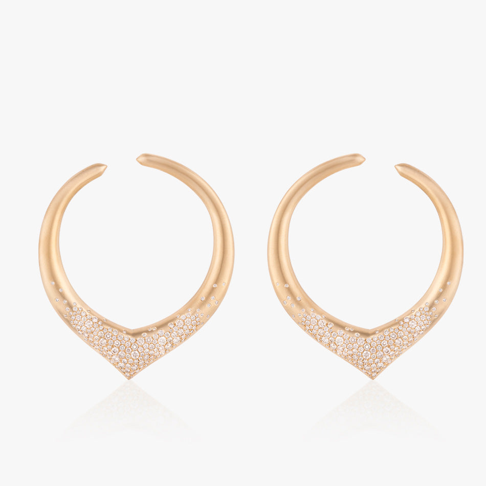 2.9ctw Round Cut Hoop Large Earrings -JOSHINY