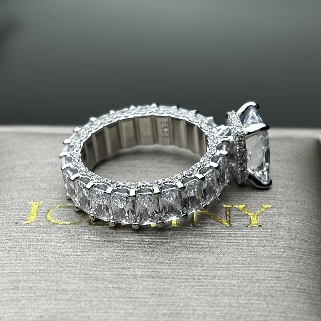 7ct Radiant Cut Luxury Set Engagement Ring -JOSHINY