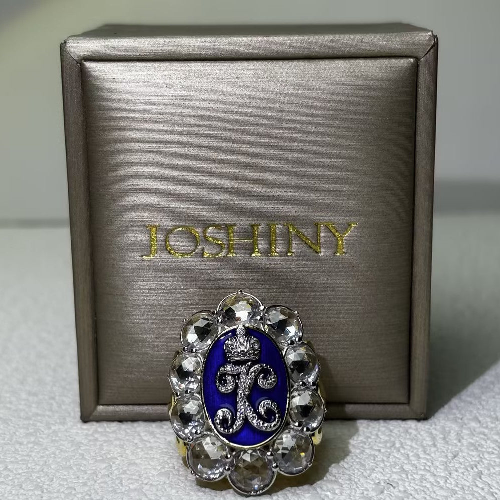 10 ctw Round Cut White Cubic Zirconia 925 Sterling Silver Ring - JOSHINY