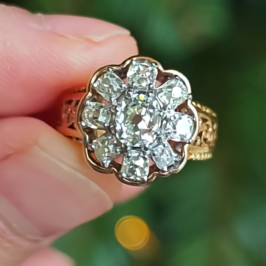 Vintage 1.5 ctw Round Cut White Stone Engagement Ring -JOSHINY