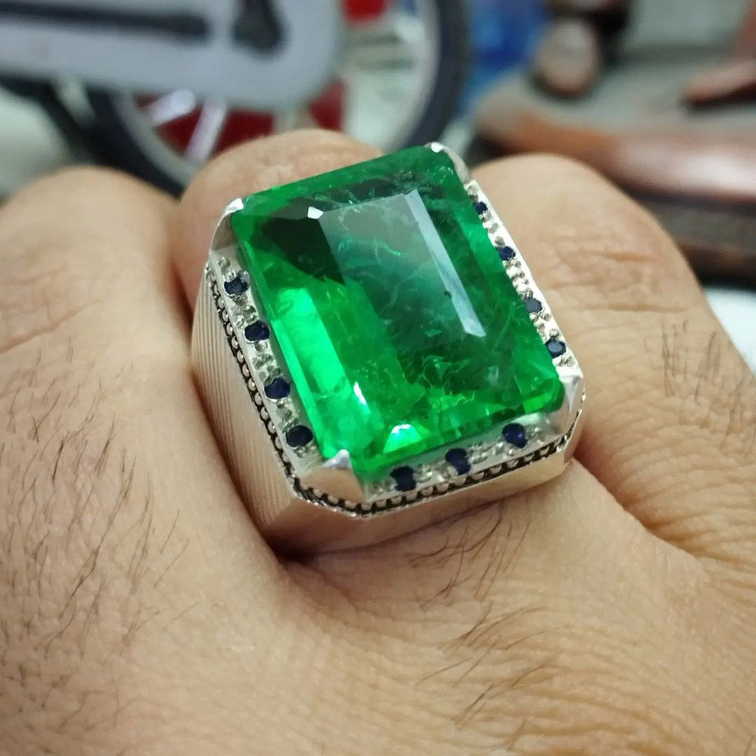 15.07ct Emerald Chunky Large Ring -JOSHINY