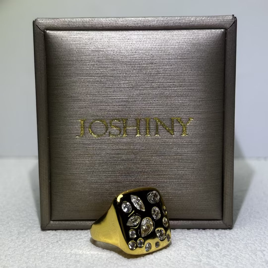 2.3 Ctw Multi Cut White Cubic Zirconia 925 Sterling Silver Art Ring-JOSHINY