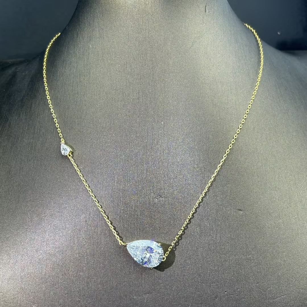 2.5Ct Women's Teardrop Pendant Necklace-JOSHINY