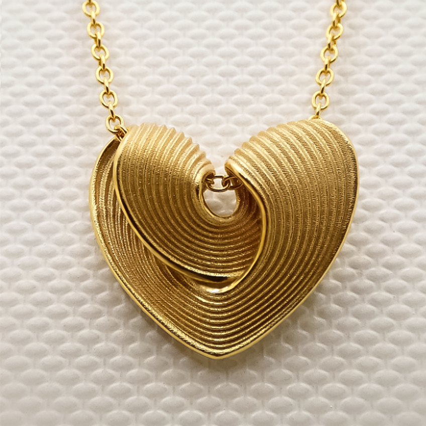 Unique Gold Pleated Texture Fashion Necklaces -JOSHINY