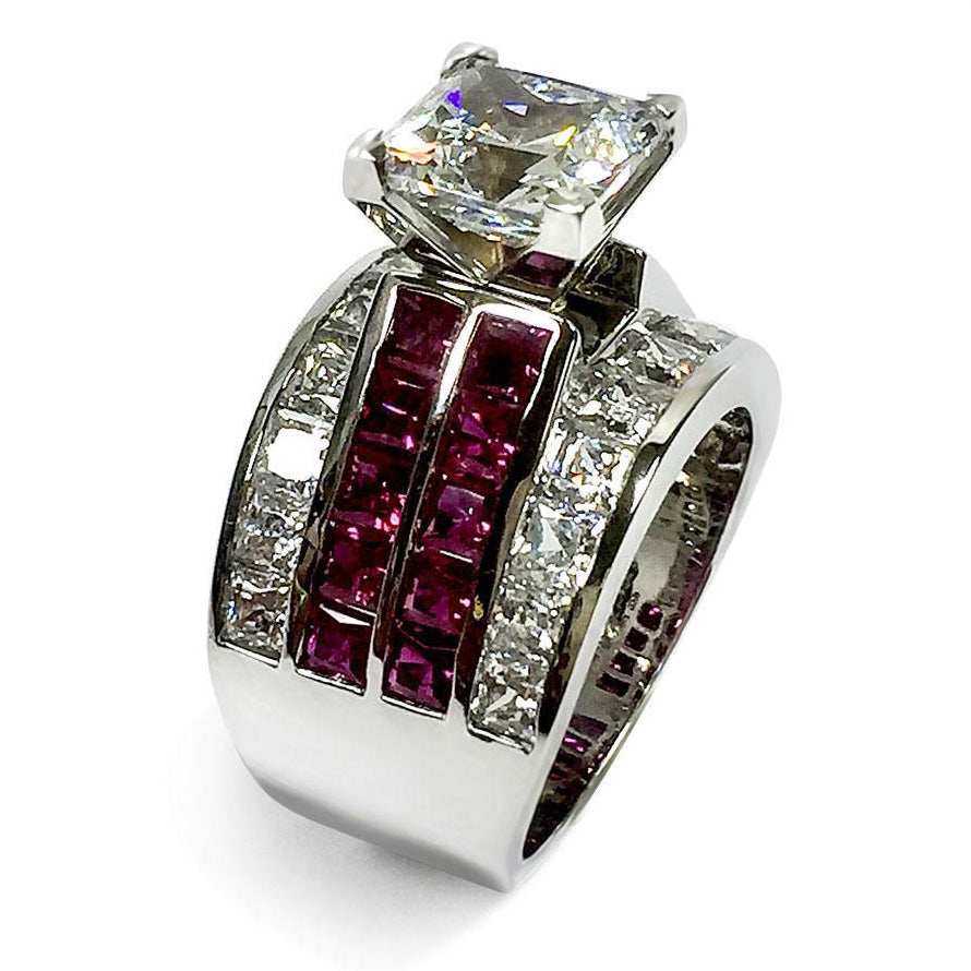 4.0ctw Channel Set Ruby Ring -JOSHINY