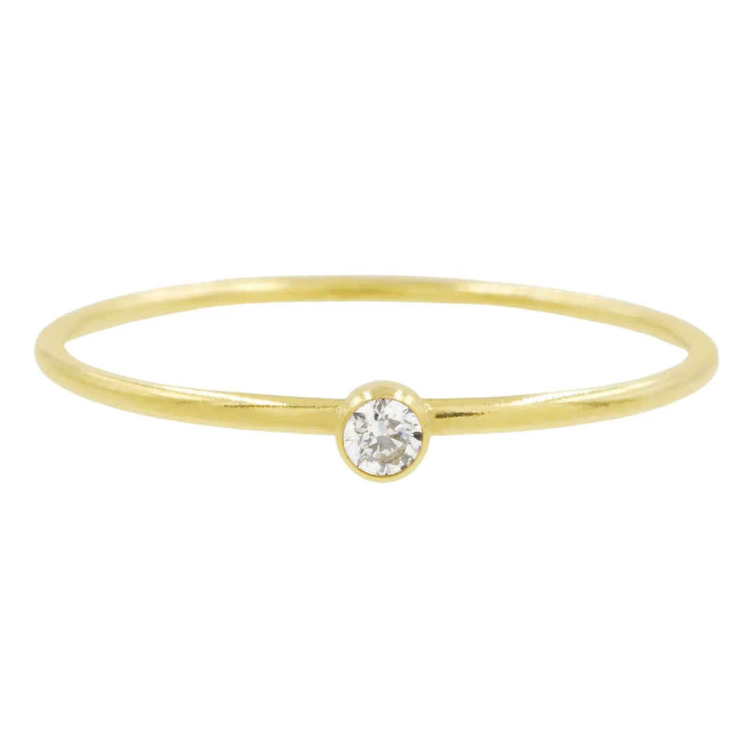 【Buy One Get One Free】1.0ct Round Cut Minimalist Birthstone Stacking Ring -JOSHINY