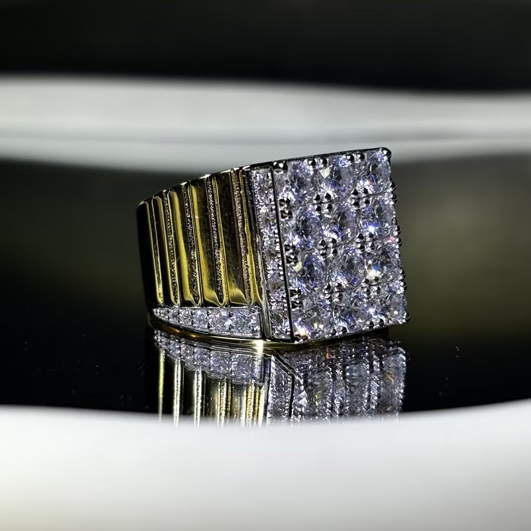1.85Ctw Round Gemstone Revival Art Ring-JOSHINY
