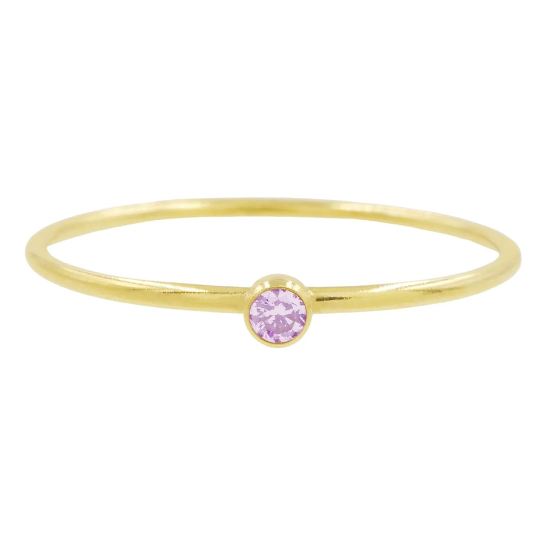 【Buy One Get One Free】1.0ct Round Cut Minimalist Birthstone Stacking Ring -JOSHINY