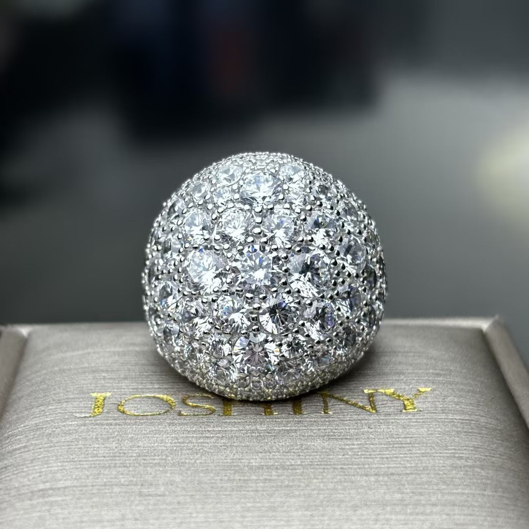 4.0Ctw Brilliant Cut Full-Set Dome Ring-JOSHINY