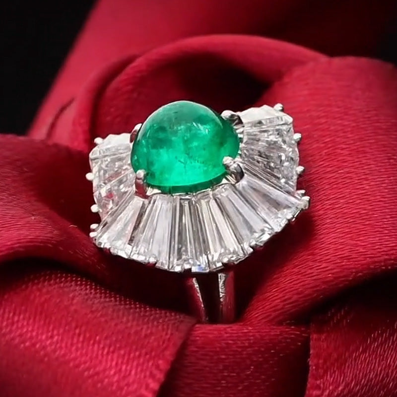 Elegant Jade Ballet Gemstone Ring-JOSHINY