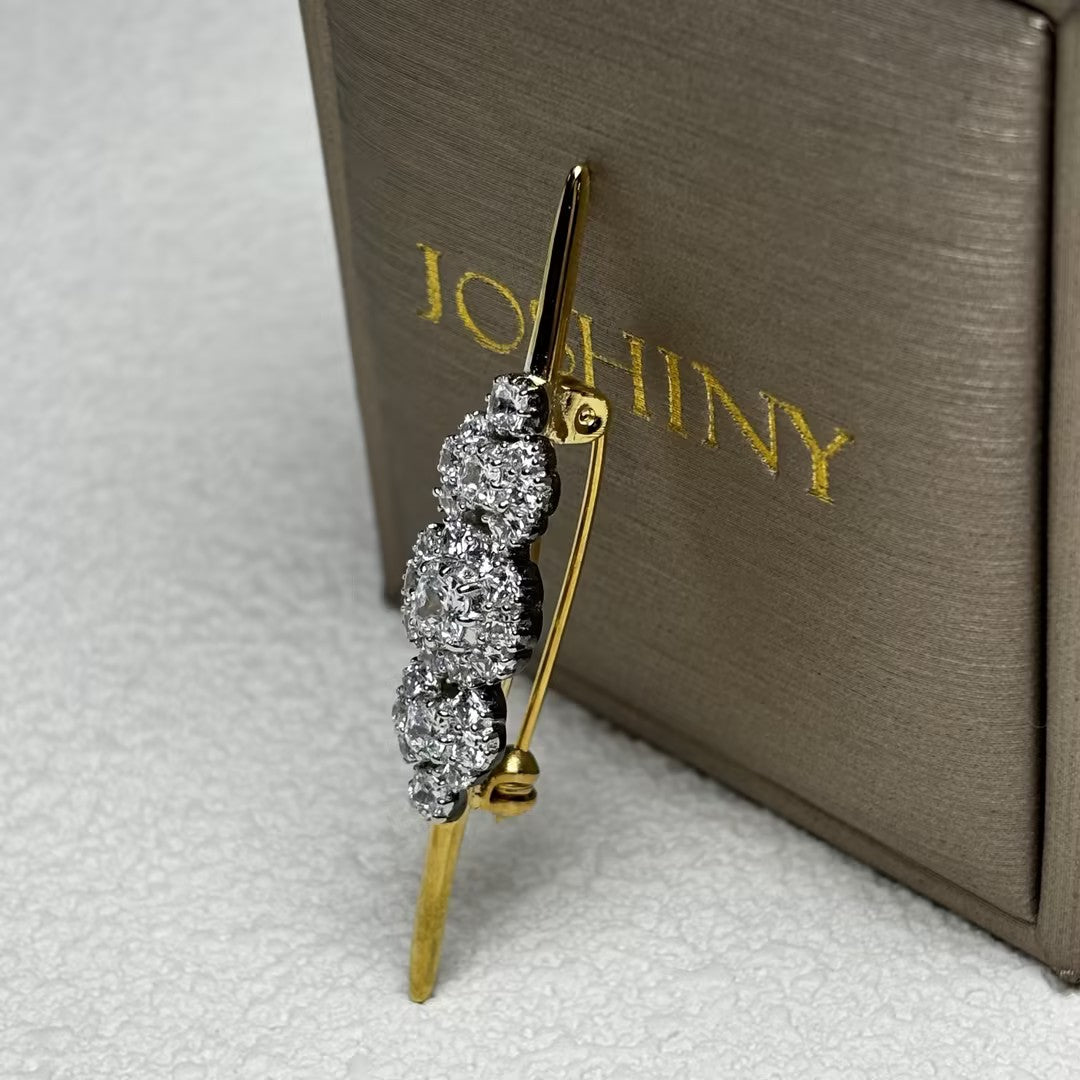 2.9ctw antique gemstone brooch-JOSHINY