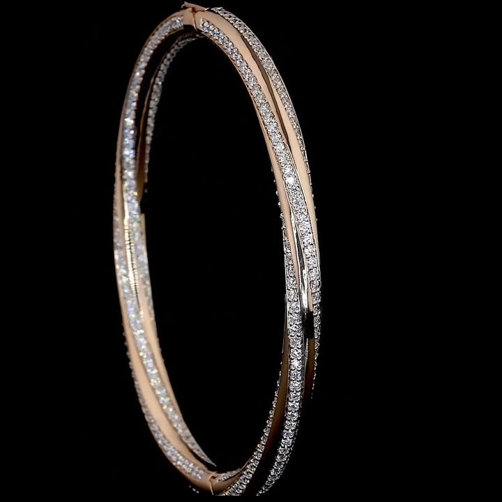 5.25ct Round Gemstone Luxury Gold Bracelet -JOSHINY