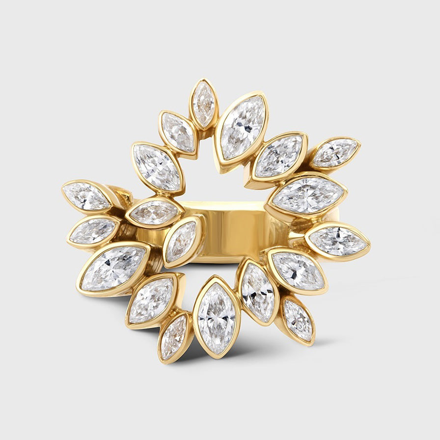 2.11ctw Marquise Cut Spiral Ring-JOSHINY