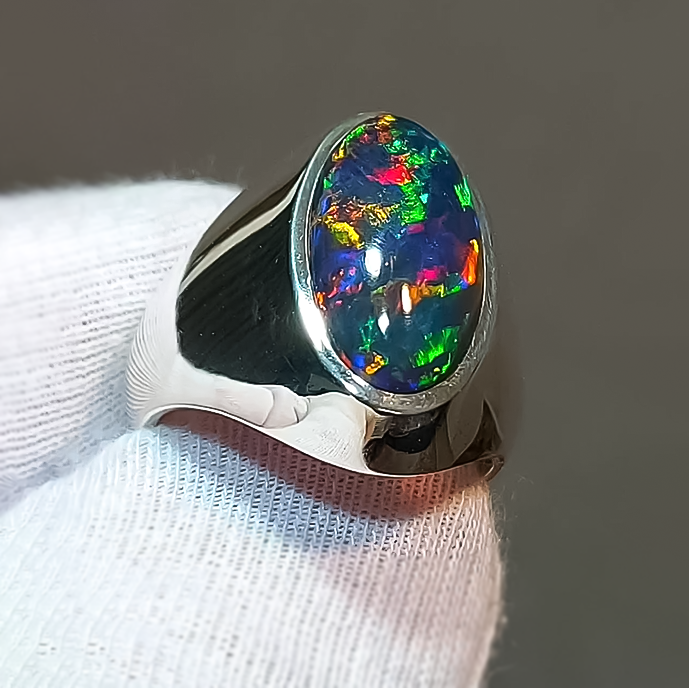 Minimalist 5 ctw Opal Ring for Men and Women -JOSHINY