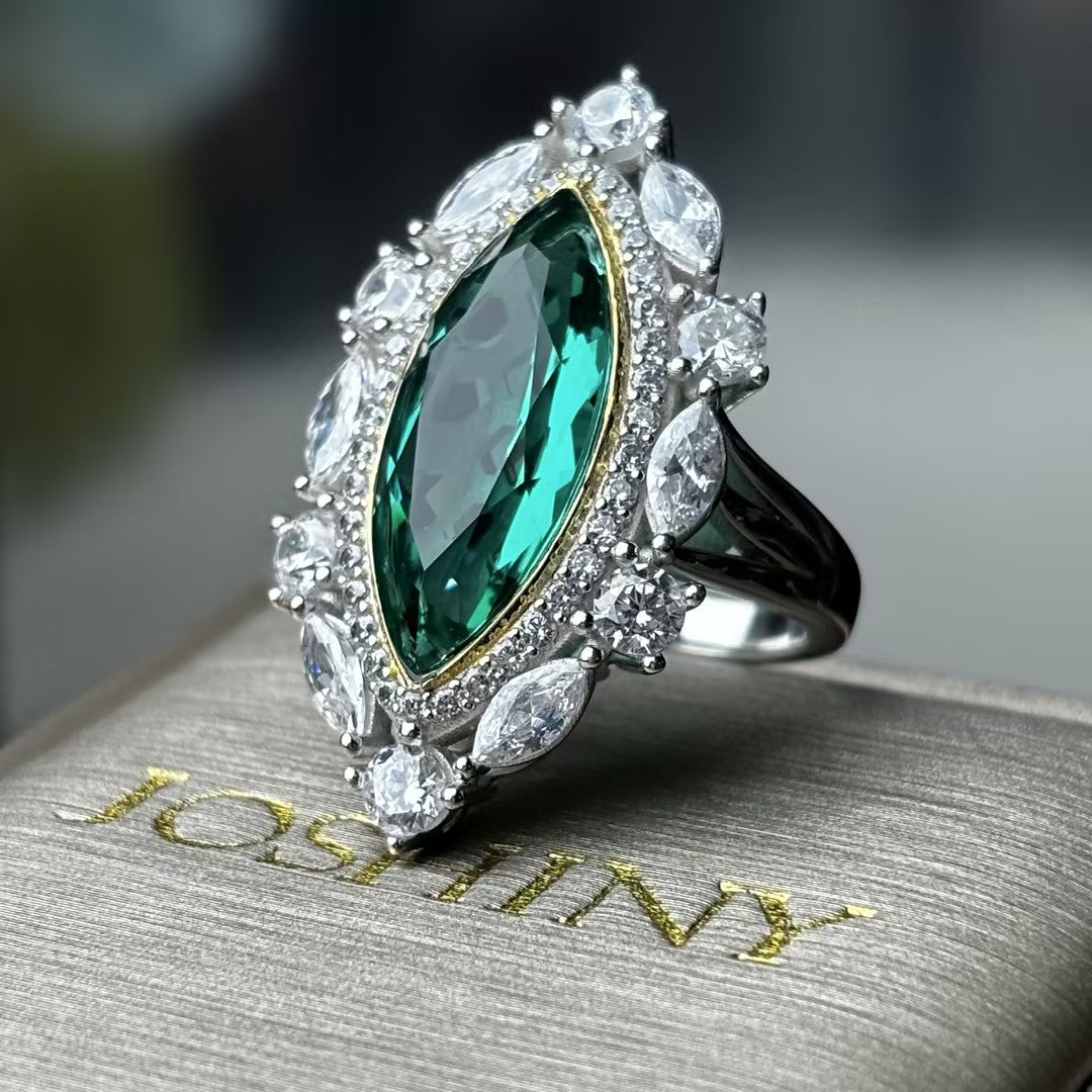 5Ctw Vintage Marquise-Shaped Luxury Ring-JOSHINY