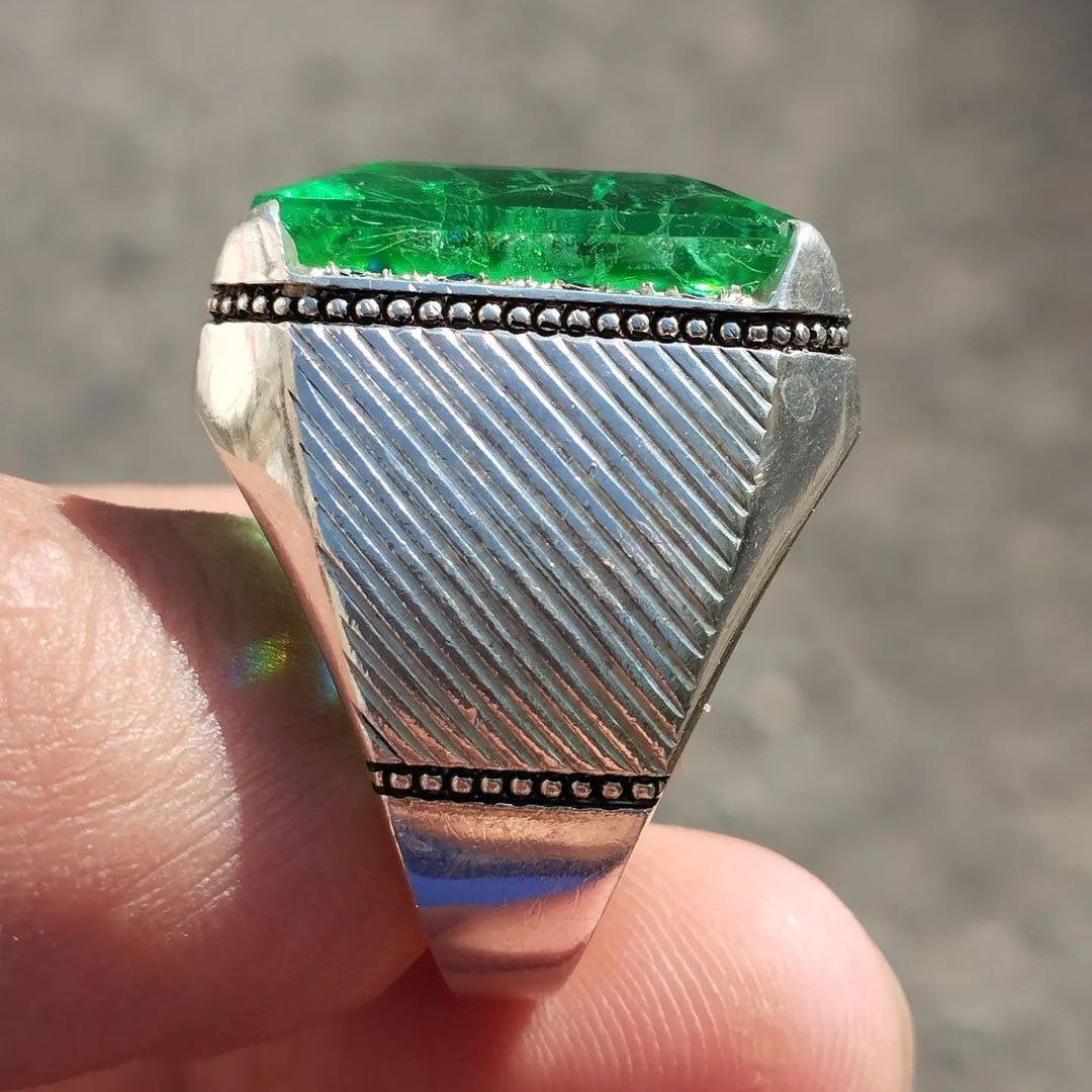 15.07ct Emerald Chunky Large Ring -JOSHINY