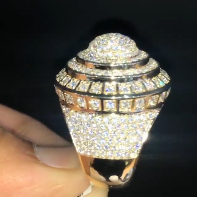 4.37ctw Oversized Gemstone Dome Ring -JOSHINY