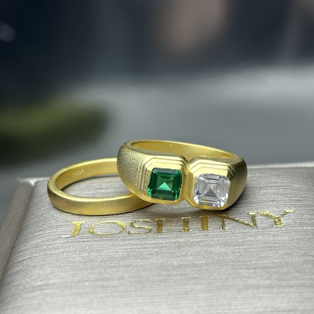 Double Pyramid Stacked Rings-JOSHINY