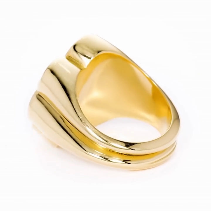 4ctw Round Cut Snail Ring -JOSHINY