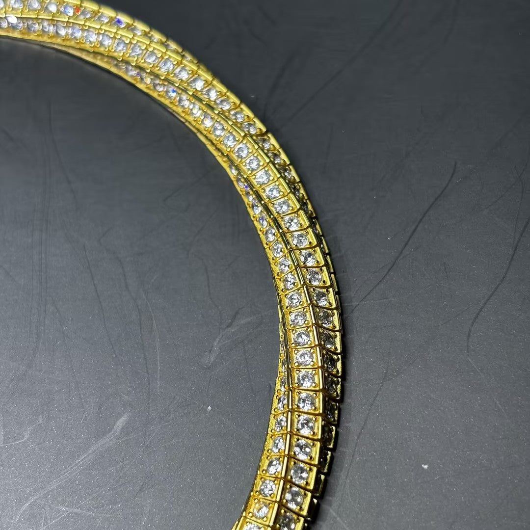 6 Ctw Round Cut White Cubic Zirconia 925 Sterling Silver Bracelet-JOSHINY