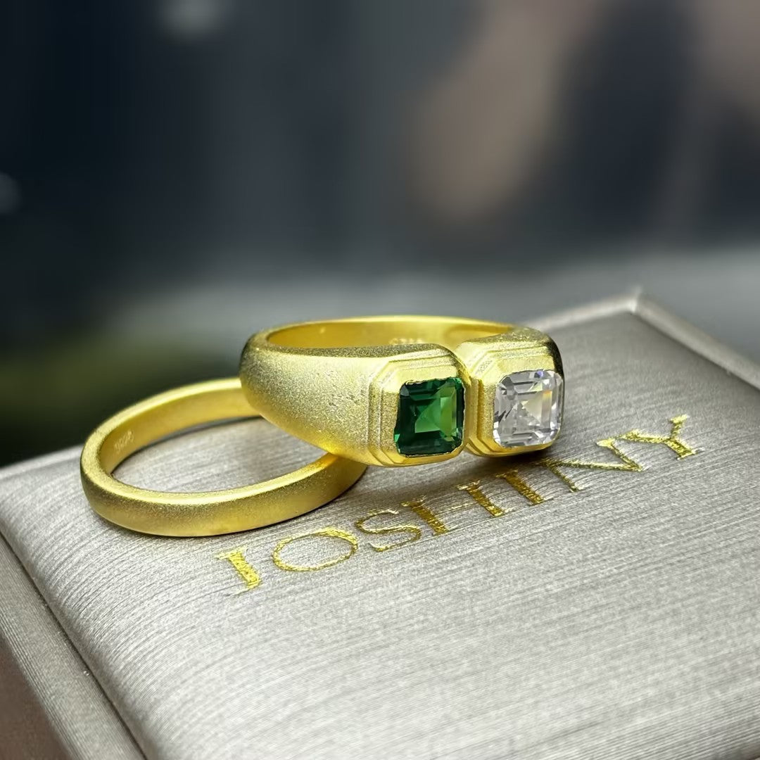 Double Pyramid Stacked Rings-JOSHINY