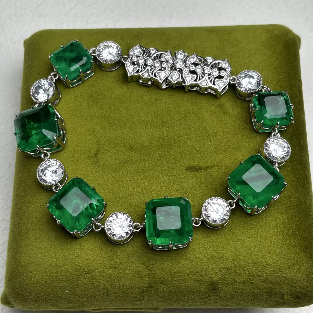 20Ctw Emerald Bracelet-JOSHINY