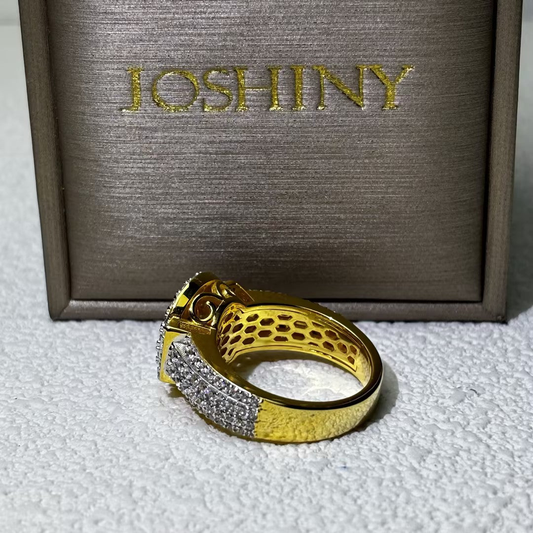 2.3 Ctw Round Cut White Cubic Zirconia 925 Sterling Silver Ring-JOSHINY
